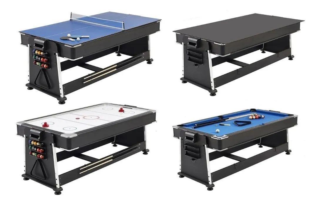 Mesa Multijuego 4 en 1 De Pool, Tejo de Aire, Ping Pong y Mesa Comedor o Juegos 2 Mesa Multijuego 4 en 1 De Pool, Tejo de Aire, Ping Pong y Mesa Comedor o Juegos - Imagen 2